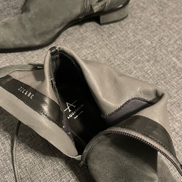 Aquatalia Lisa Weatherproof Suede Slouch Boots - Picture 7 of 9